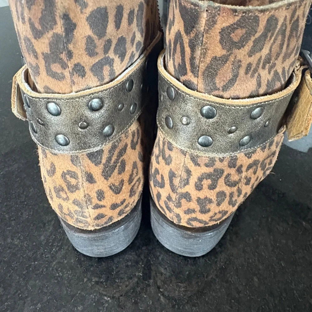 Lane Leopard Print Suede Ankle Booties. - Picture 9 of 17